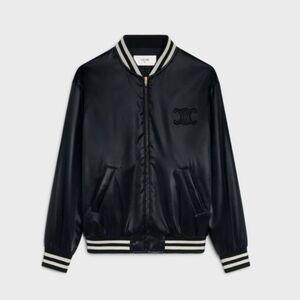 Celine Women's Black Bomber Jacket Fully Lined